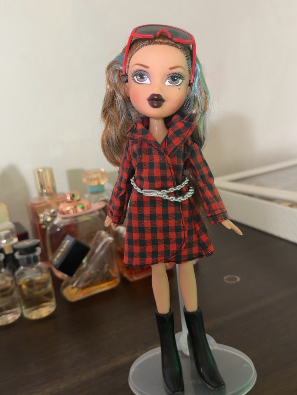 Bratz Red and Black Fashion Doll with Chain Belt and Sunglasses